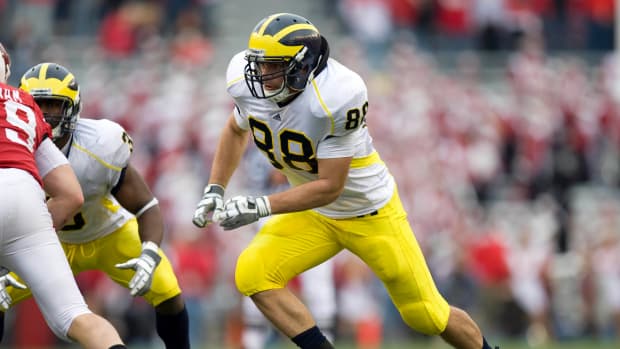 Roh during Michigan’s 45-21 loss to No. 21 Wisconsin on Nov. 14, 2009.